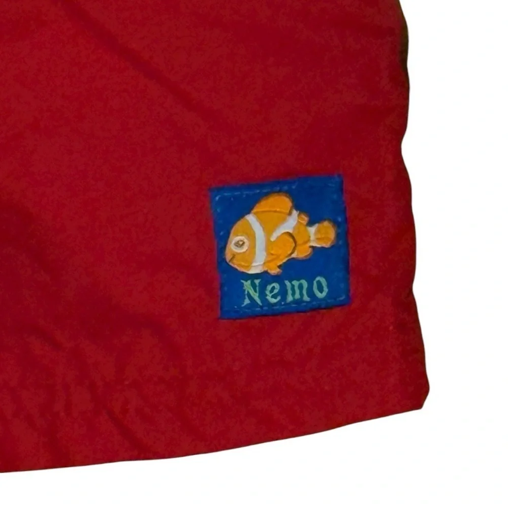 Vintage Y2K Disney Pixar Finding Nemo Boys Swim Trunks Red Shorts 3T